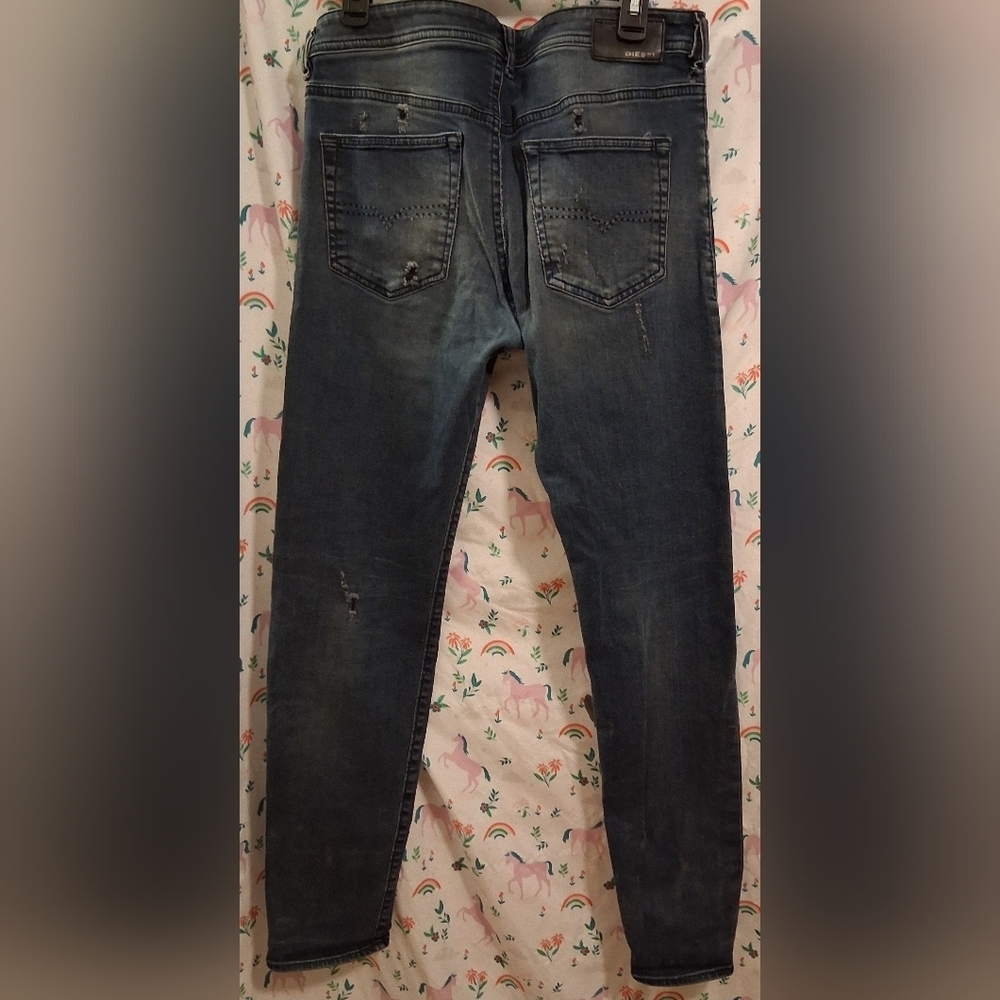EUC Y2K Diesel Buster 0677K Button Fly Regular Slim-Fit Unisex Denim SZ 33EU - Picture 2 of 10